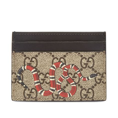 gucci snake print leather pouch|Gucci gg snake card case.